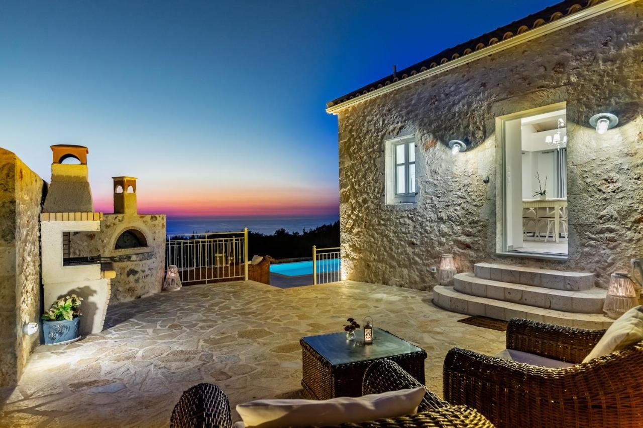 Fiscardo Luxury Stone Villa Alex ,With Sunset View! Fiskardo Esterno foto